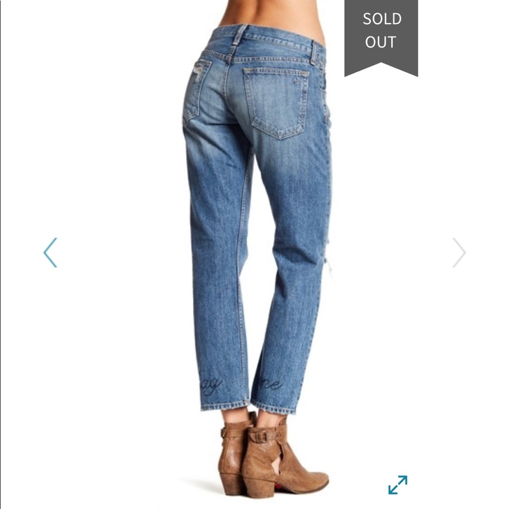 💥Flash Sale!💥R&B X Boyfriend Embroidered Jeans - Picture 2 of 8